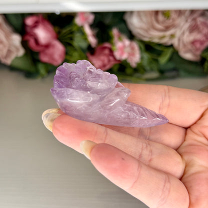 Amethyst Rose Carvings