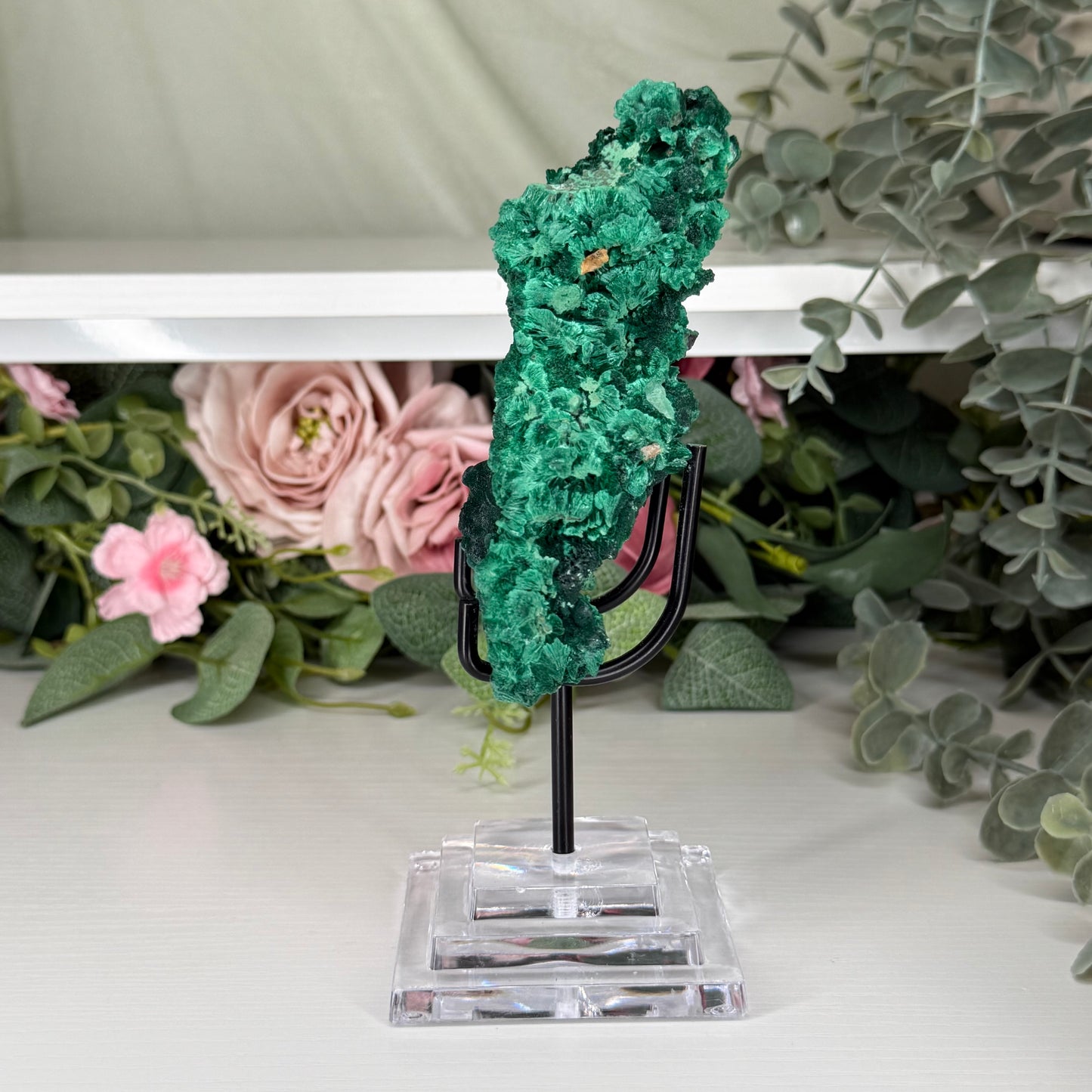 Velvet Malachite With Stand