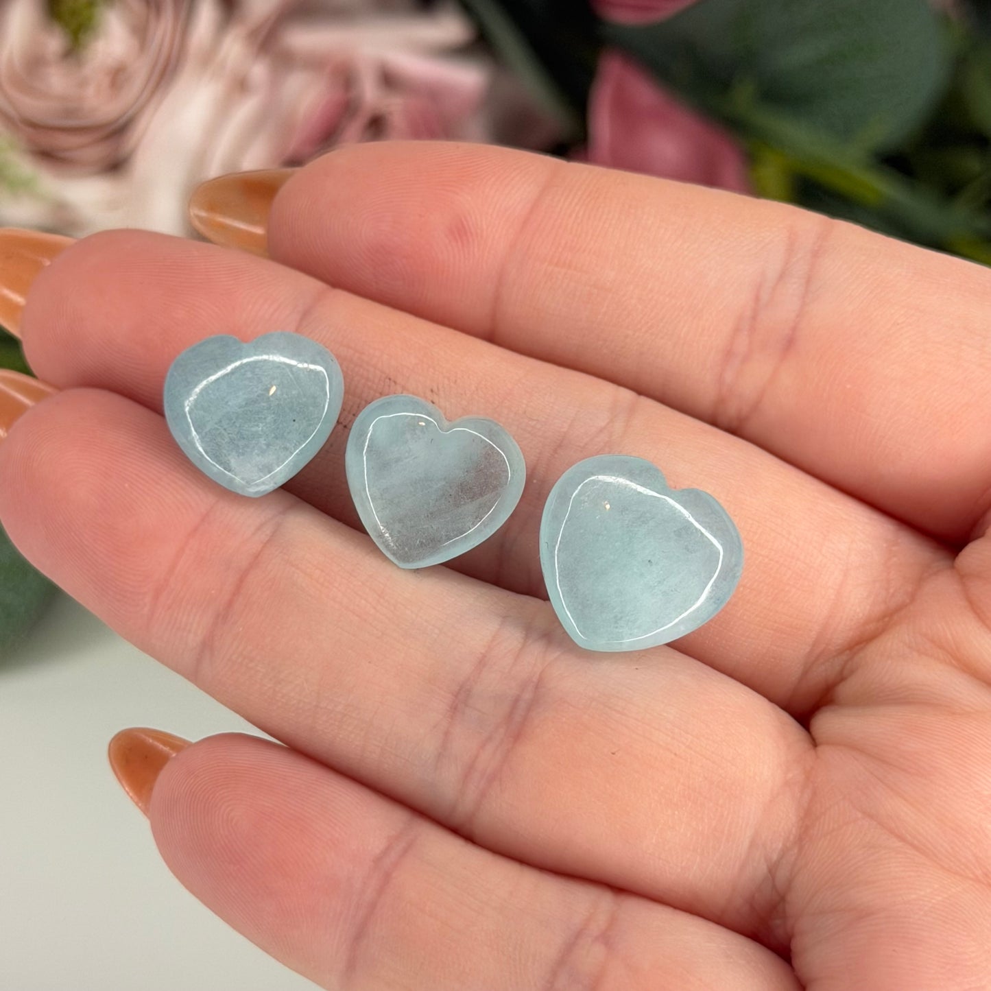 Aquamarine Mini Hearts