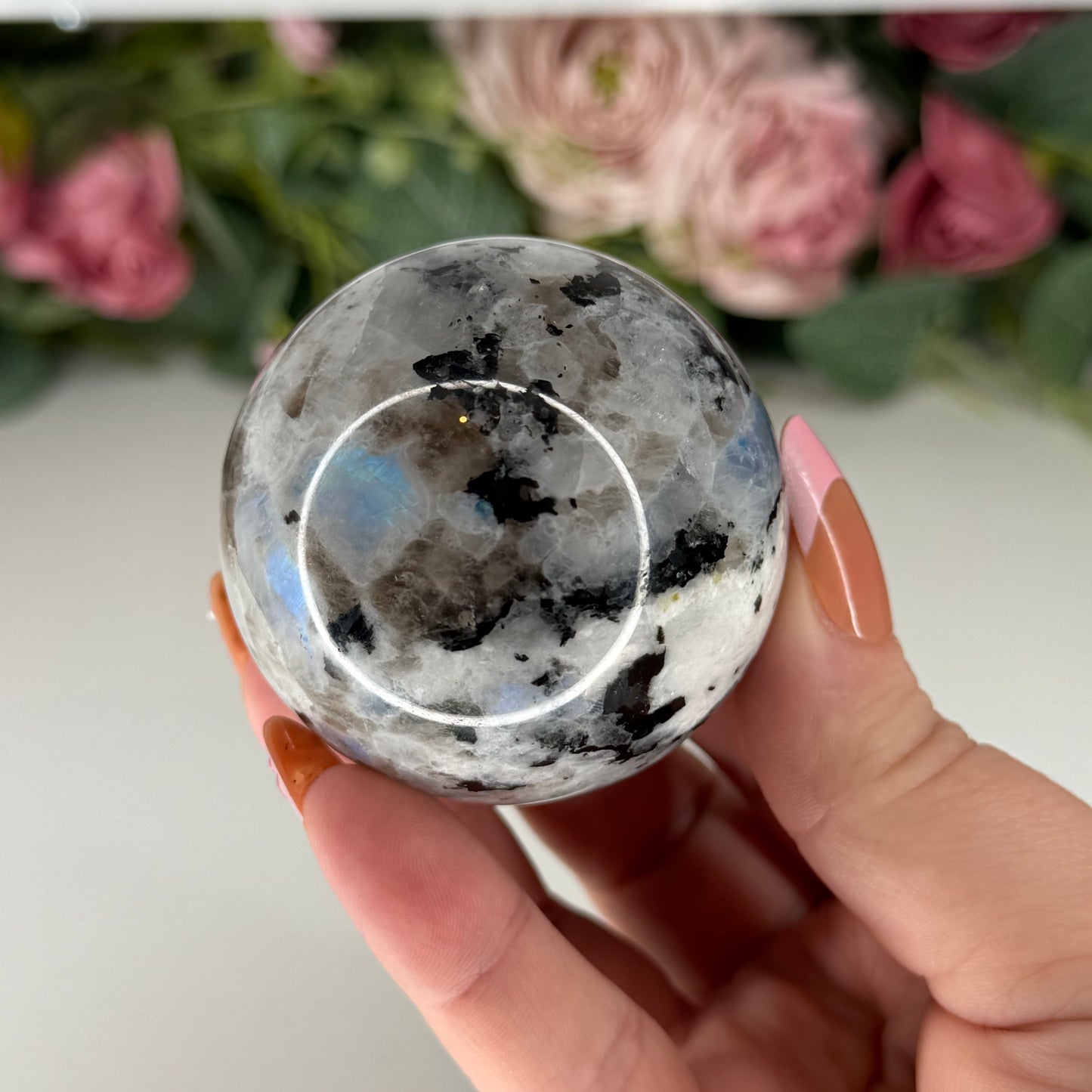 Rainbow Moonstone Spheres