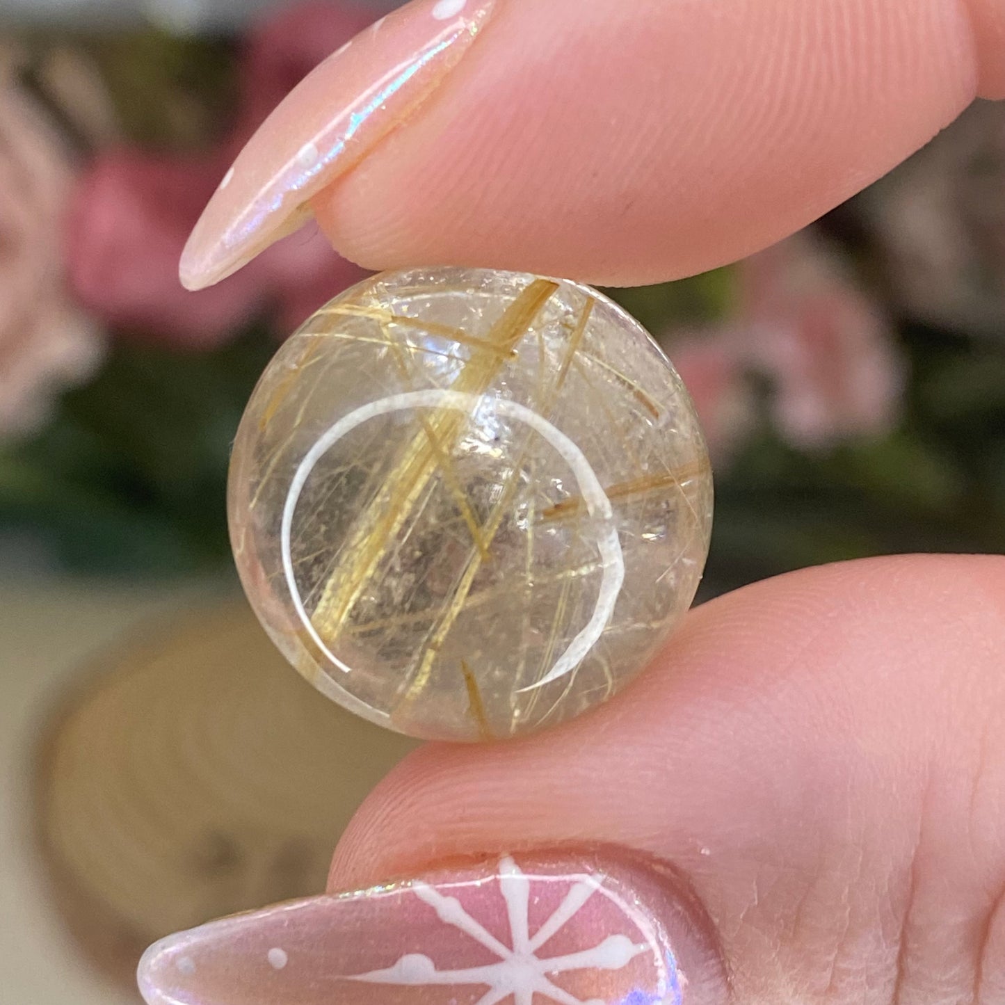 High Quality Golden Rutile in Quartz Mini Sphere (Intuitively Chosen)
