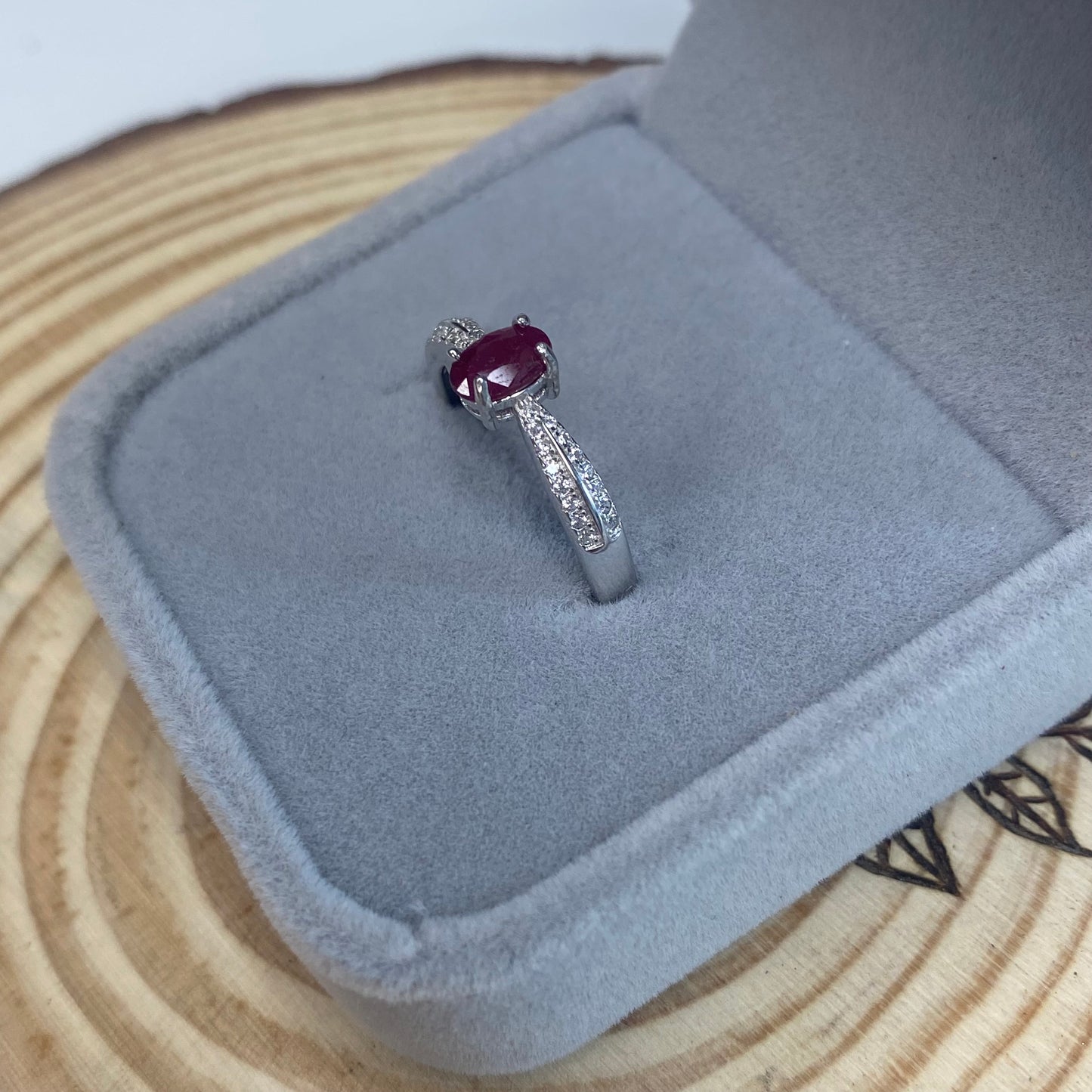 Ruby S925 Adjustable Ring