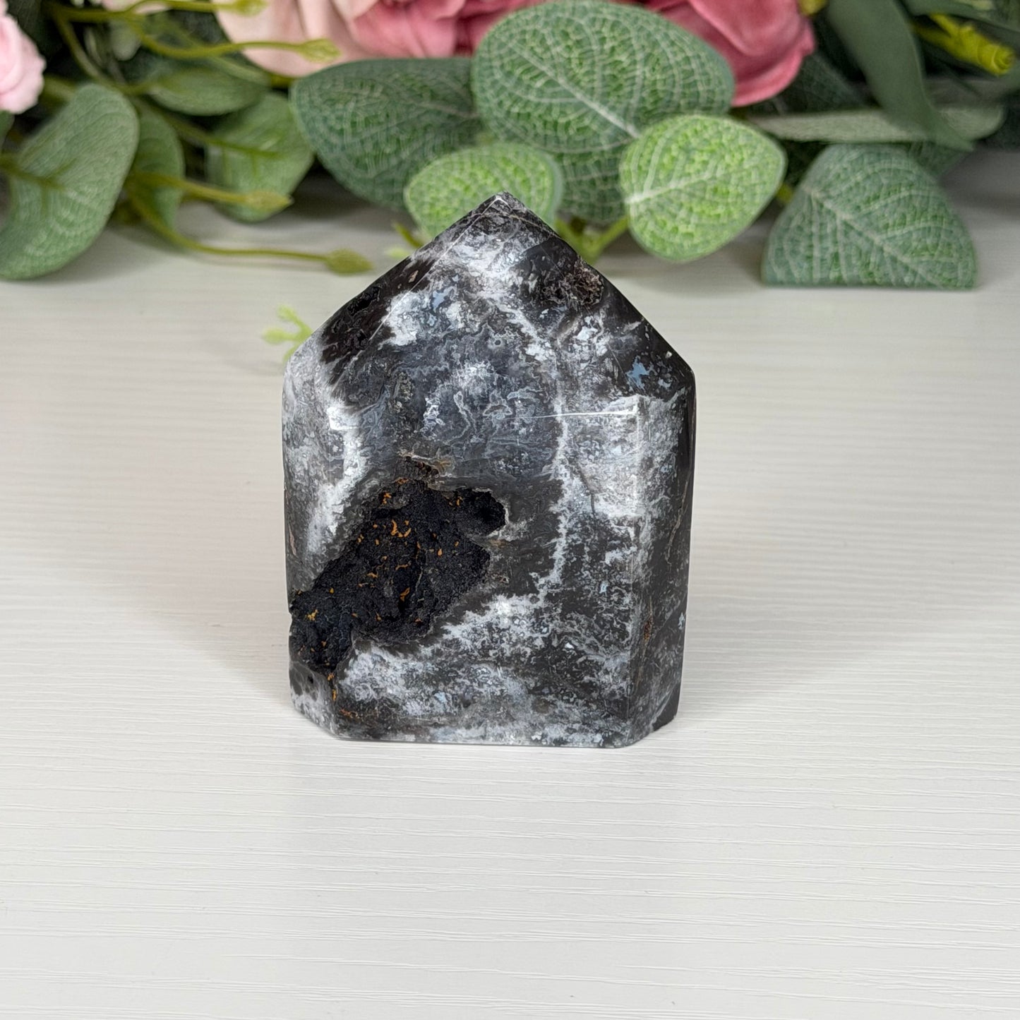 Blue Plume Agate Domino Towers