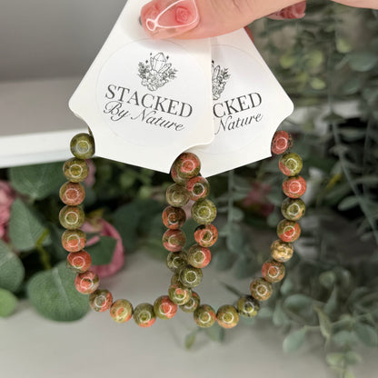 Unakite Bracelet (8mm)