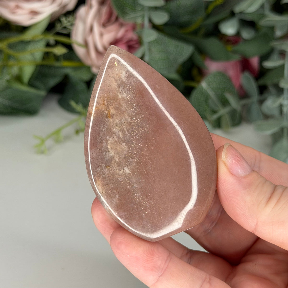 Peach Moonstone Teardrop