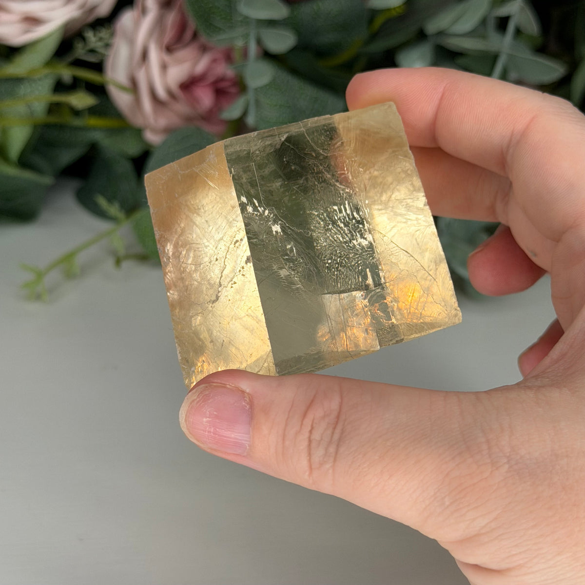 Optical Honey Calcite Freeform