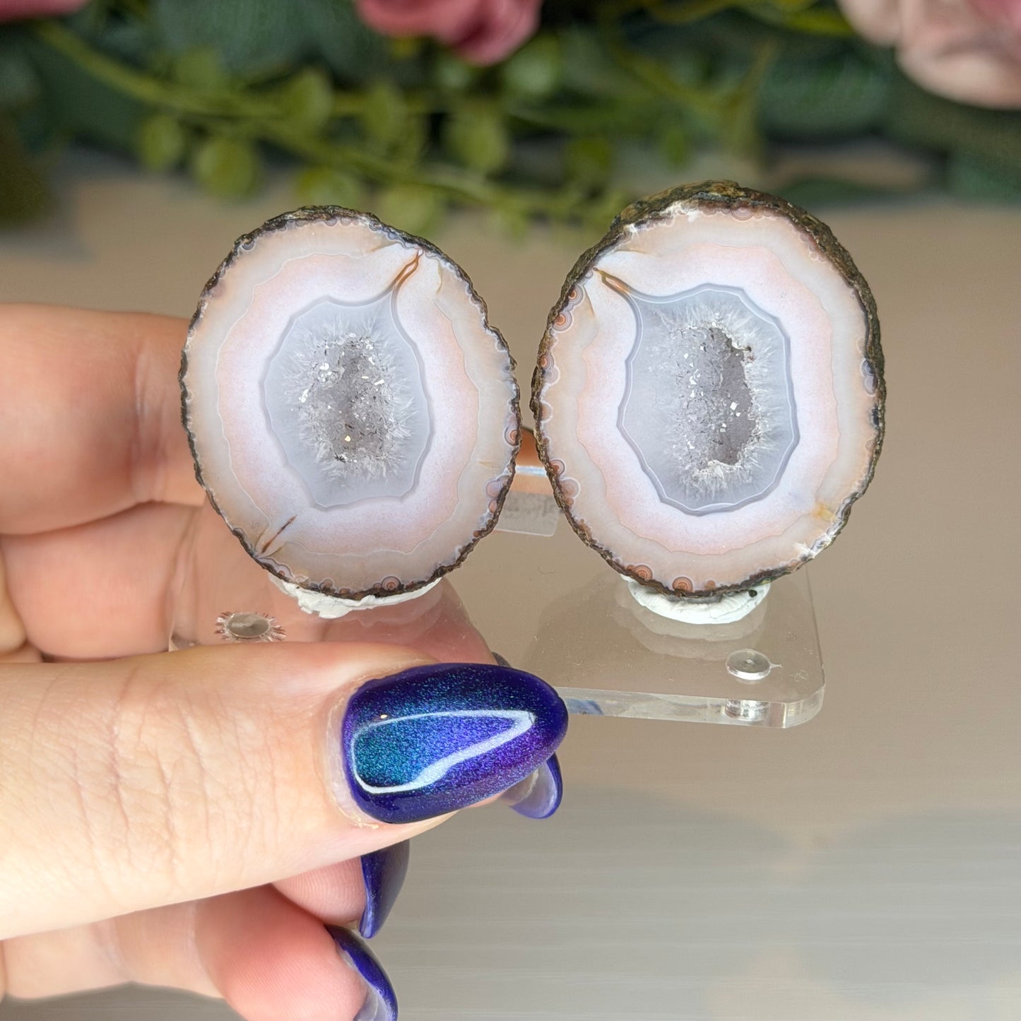 Zhanguo Agate Geode Pairs