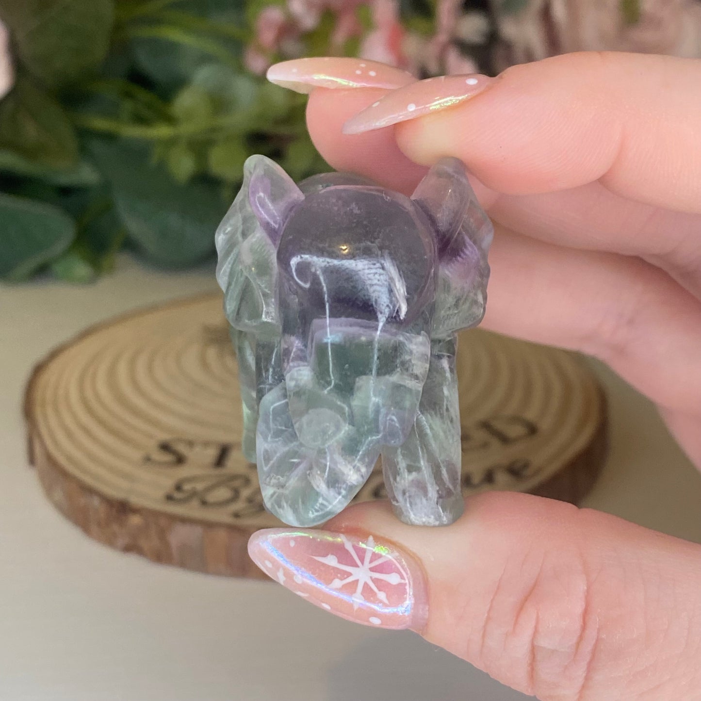 Fluorite Elephant Carvings