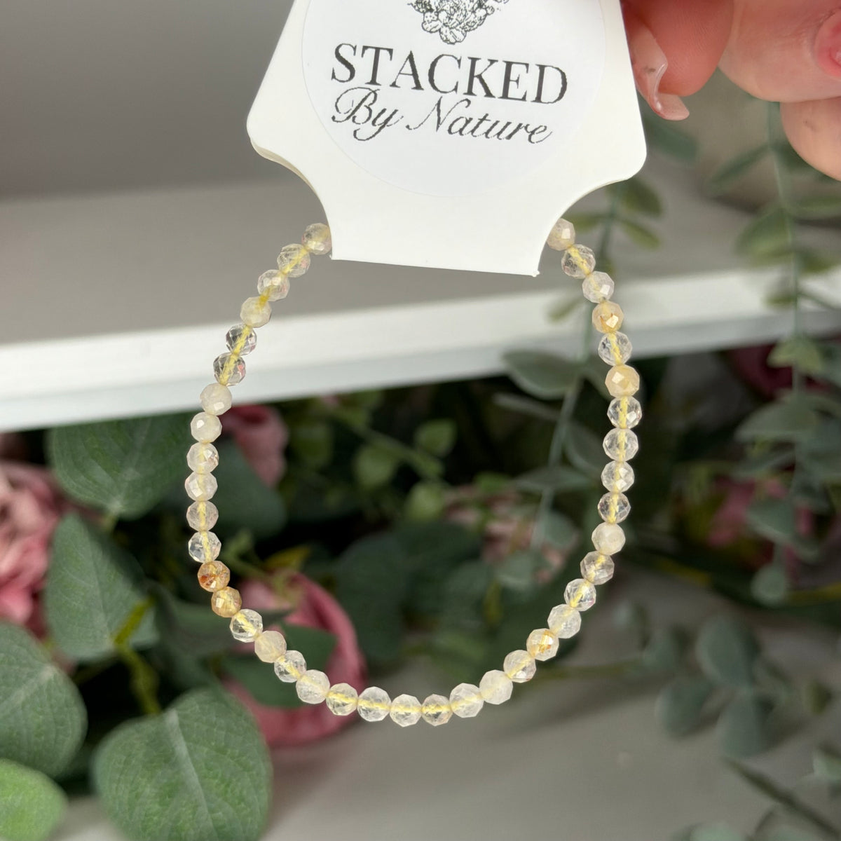 Golden Rutile Quartz Faceted Bracelet (4mm)