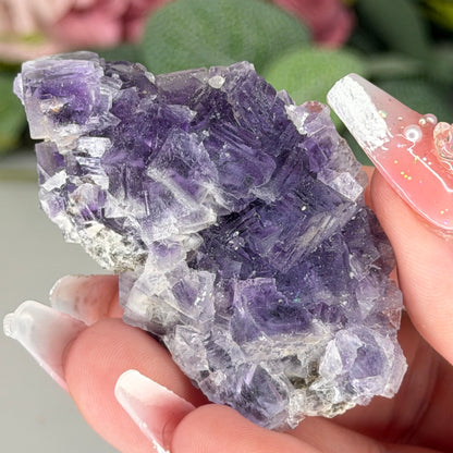 Purple Fluorite Specimen Sand Included