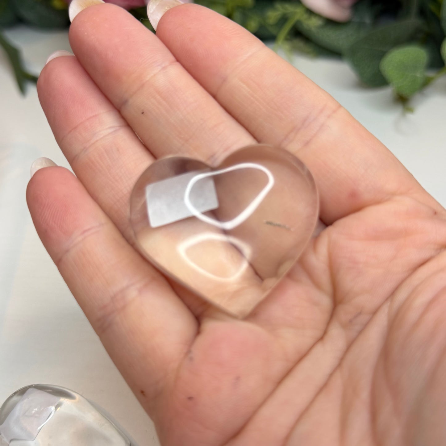 Clear Quartz Hearts