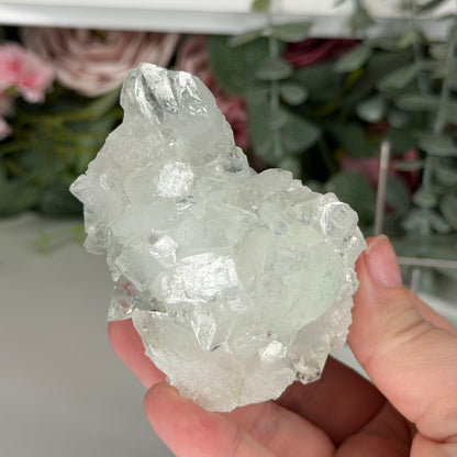 Green Apophyllite With Pink Chalcedony Q