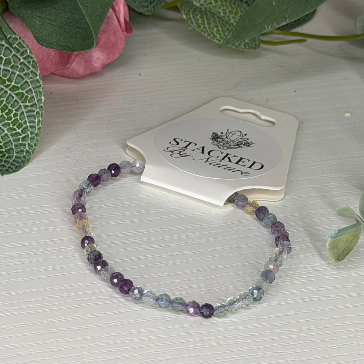 Fluorite Faceted Bracelet (4mm)