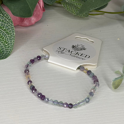 Fluorite Faceted Bracelet (4mm)