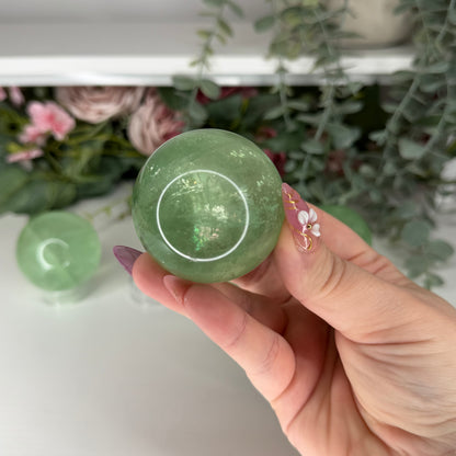 Green Apple Fluorite Spheres