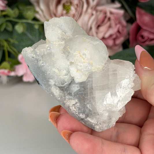 Blue Chalcedony With Apophyllite