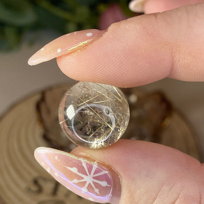 High Quality Golden Rutile Mini Sphere (Intuitively Chosen)