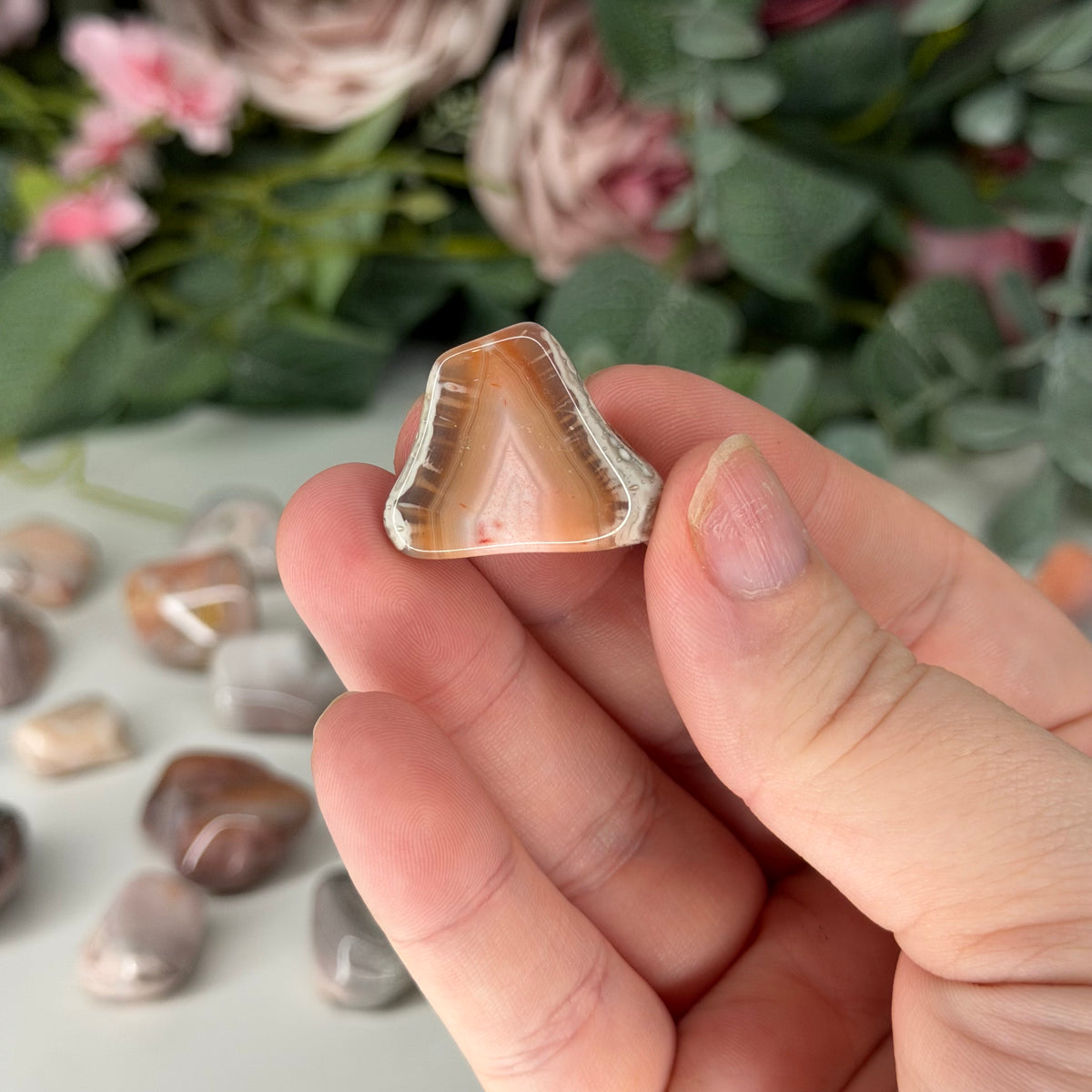 Pink Banded Agate Tumble
