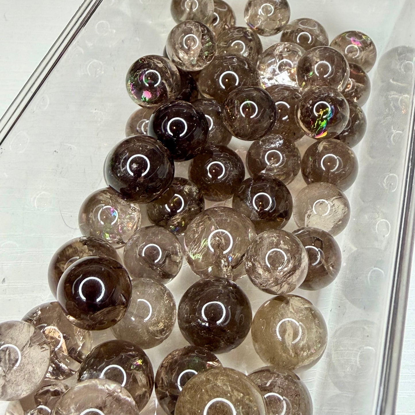 Rainbow Smokey Quartz Mini Spheres