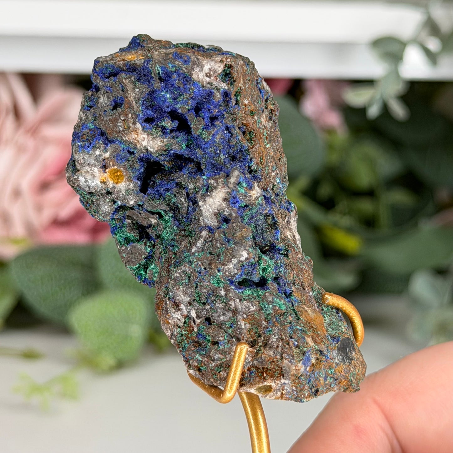 Azurite With Malachite From Indonesia