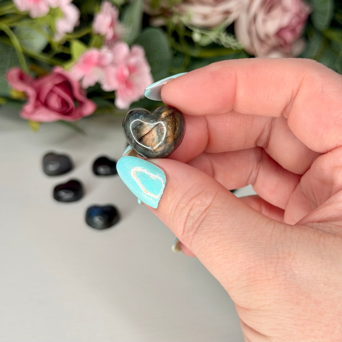 Labradorite Mini Hearts