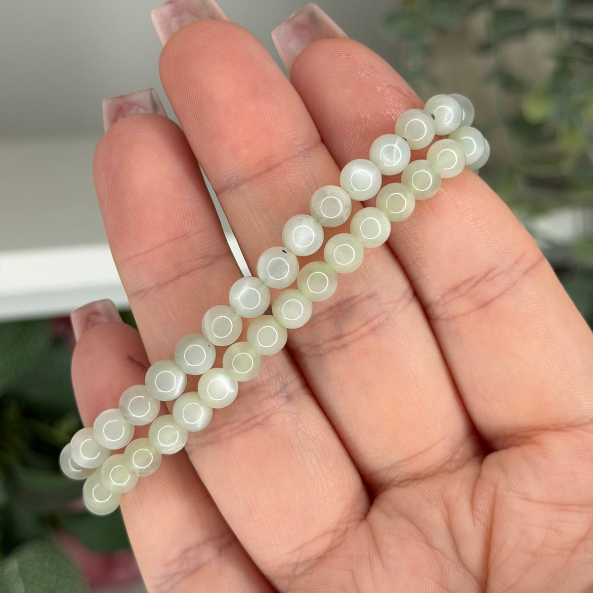 Green Moonstone Bracelet (6mm)