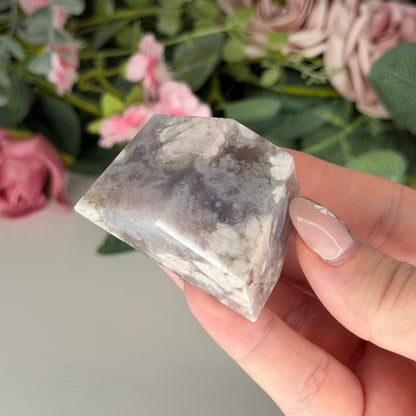 Black Flower Agate Freeform’s