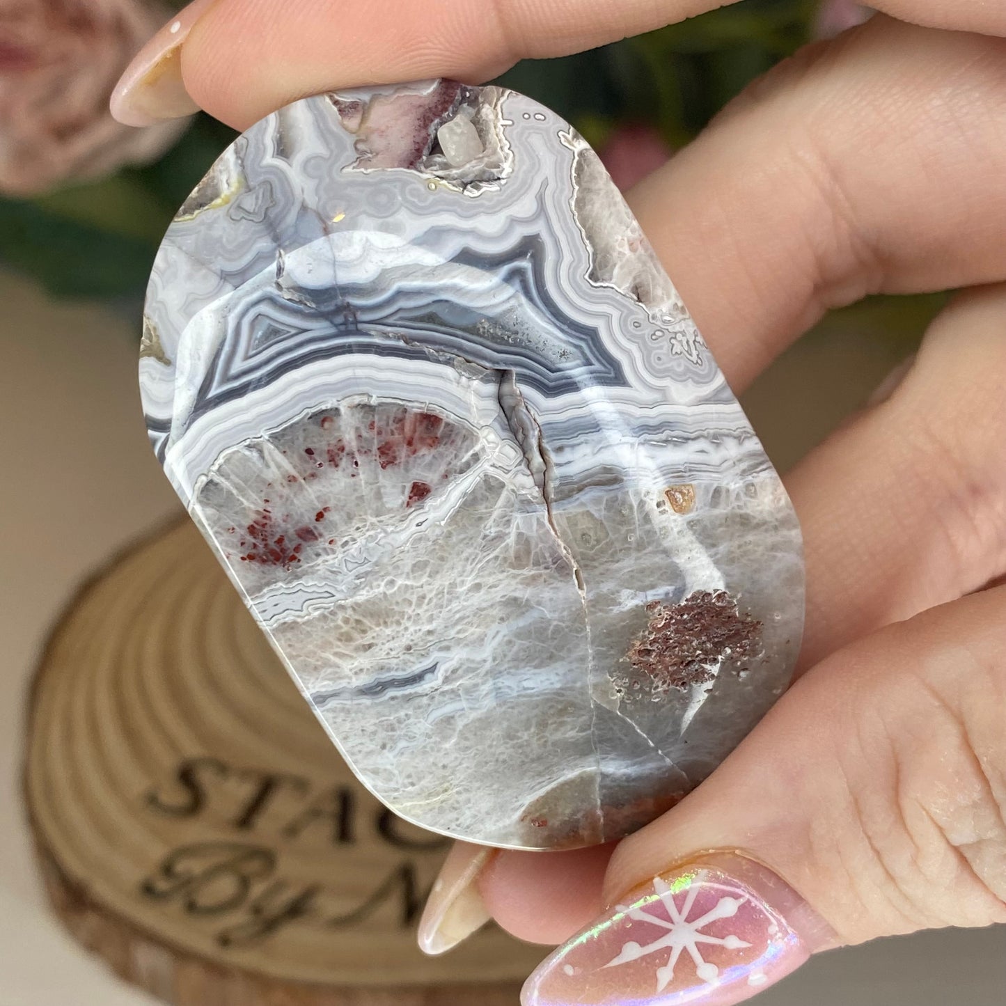 Mexican Lace Agate Palmstones