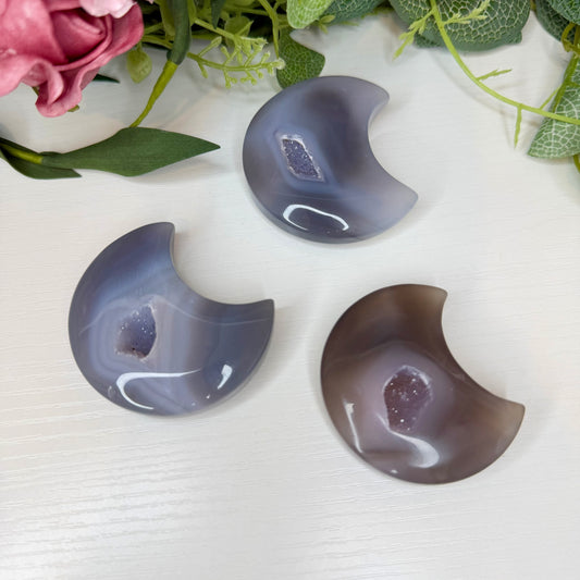 Druzy Agate Moon