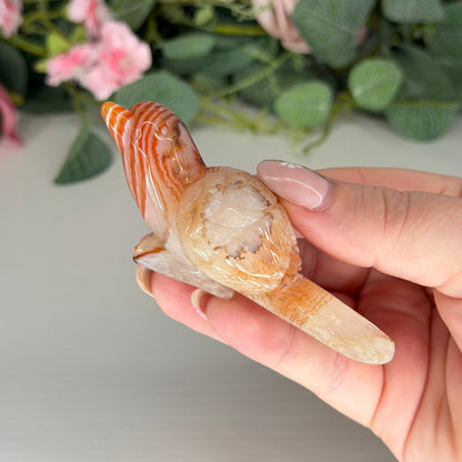 Carnelian Bird Carving