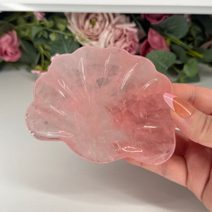 Rose Quartz Shell Dish