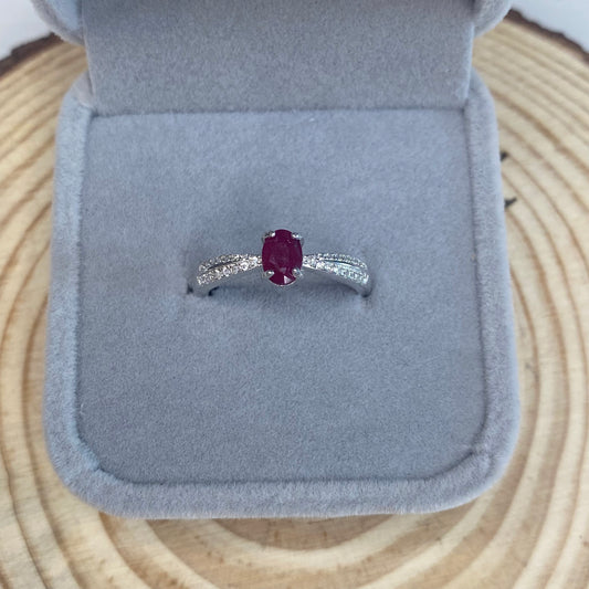 Ruby S925 Adjustable Ring
