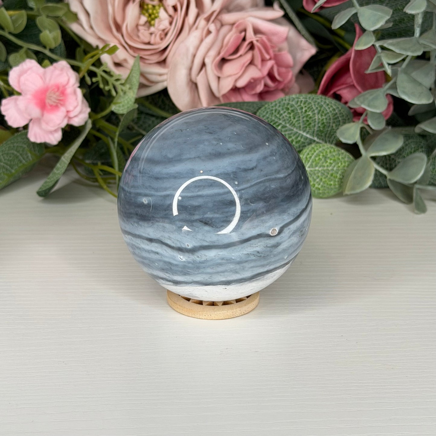 Blue Petrified Wood Spheres