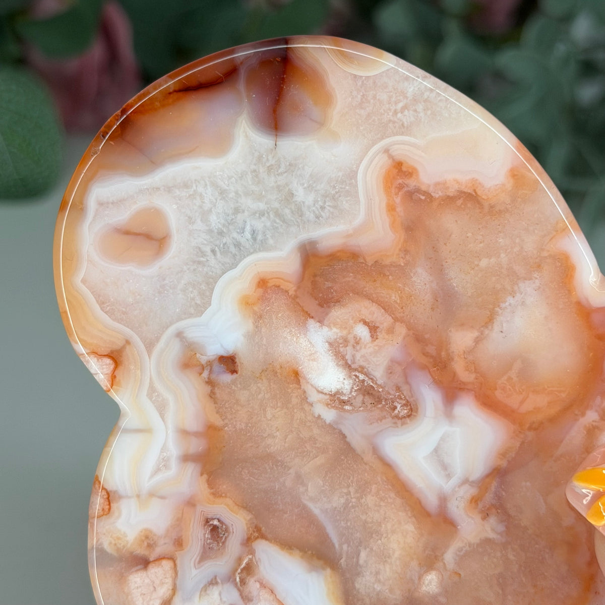 Carnelian Flower Agate Dish B