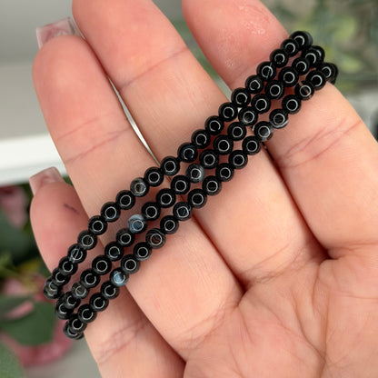 Black Agate Bracelet (4mm)