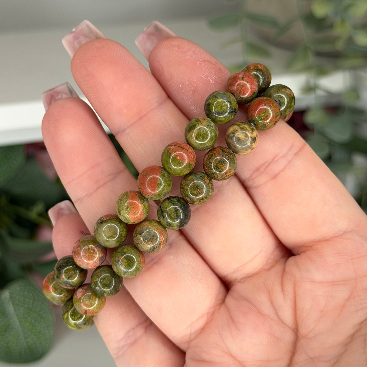 Unakite Bracelet (8mm)