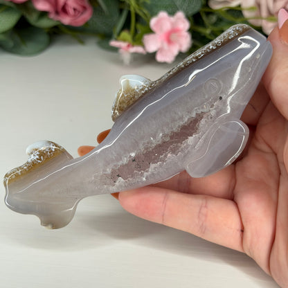 Druzy Agate Whales