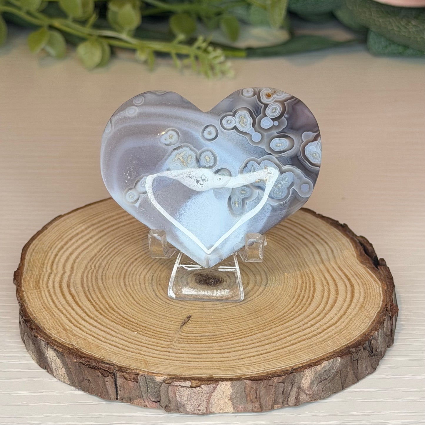 Swazi Agate Heart
