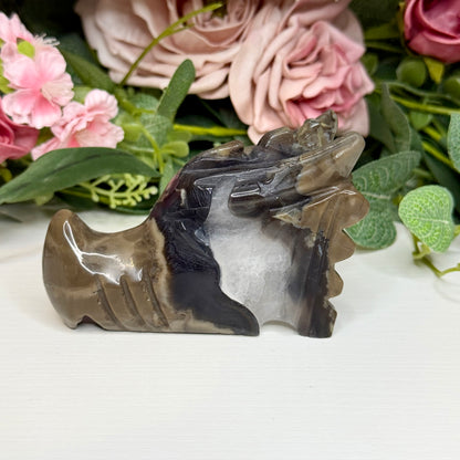 Volcano Agate Dragon Head