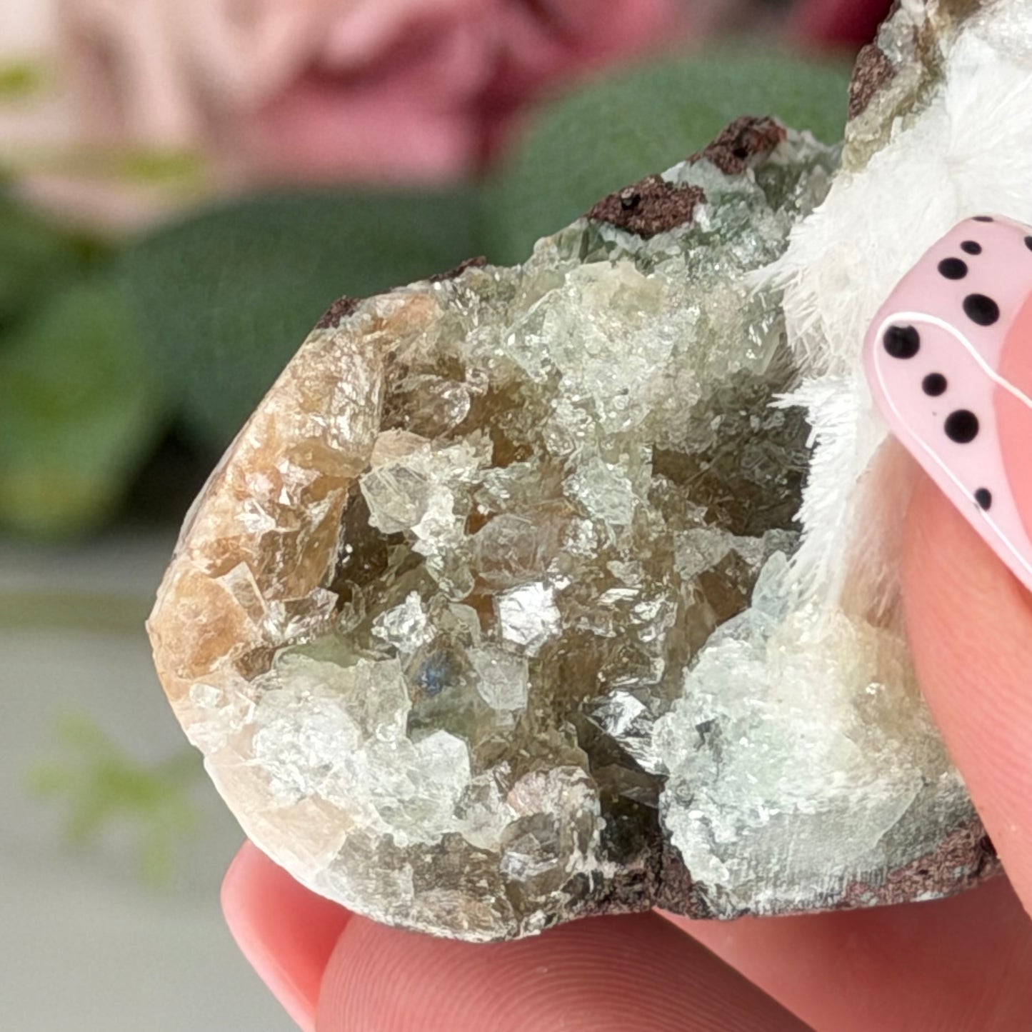 Green Apophyllite With Mordenite D