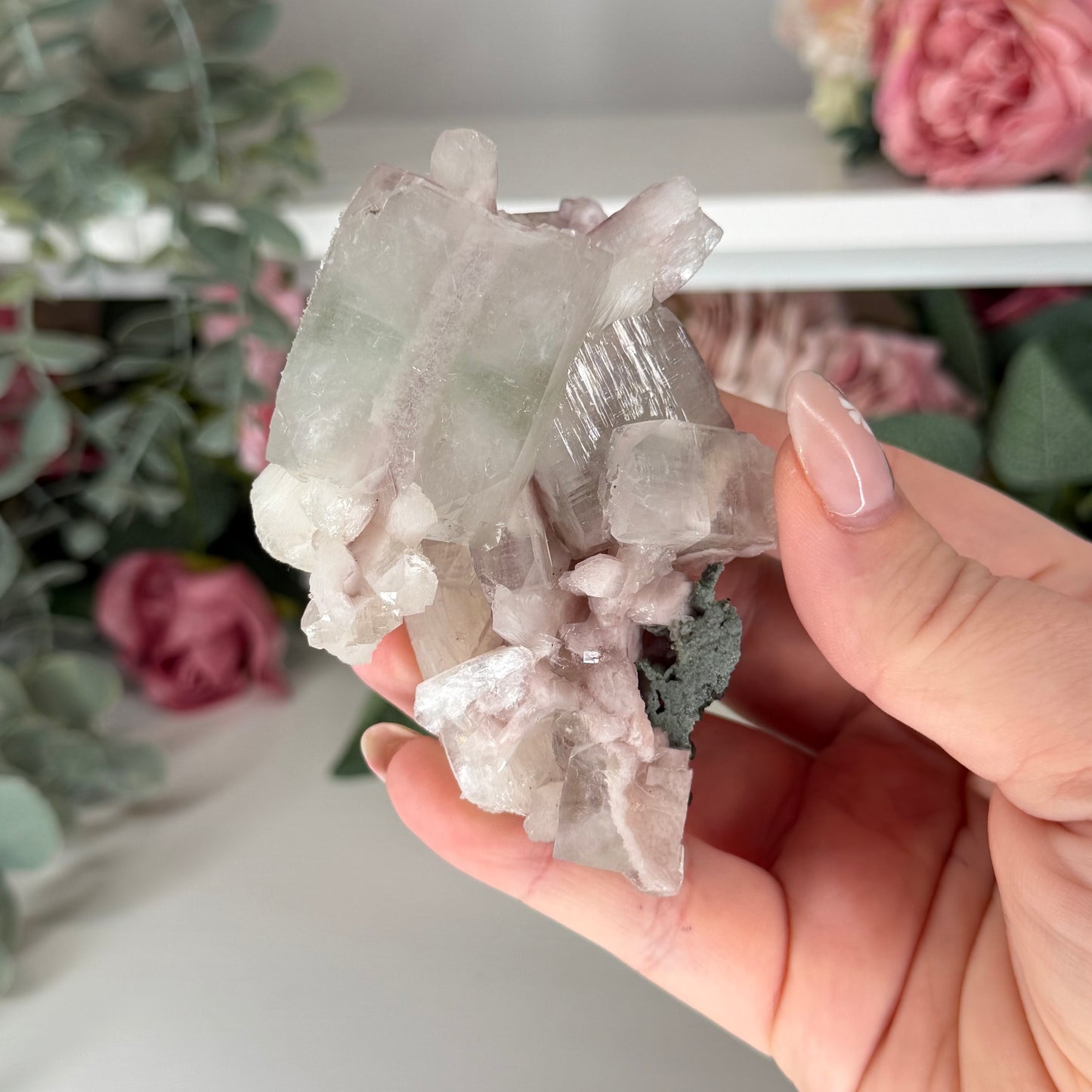 Pink Apophyllie with Stilbite