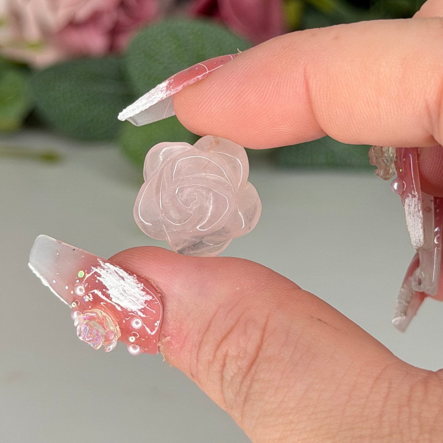 Rose Quartz Mini Rose