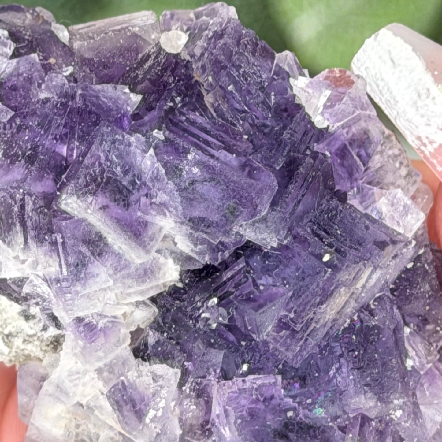 Purple Fluorite Specimen Sand Included