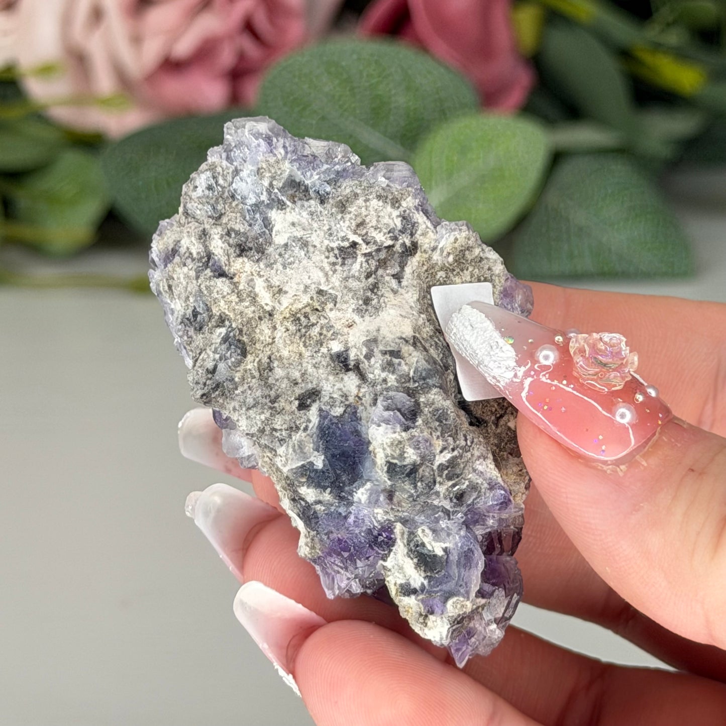 Purple Fluorite Specimen Sand Included