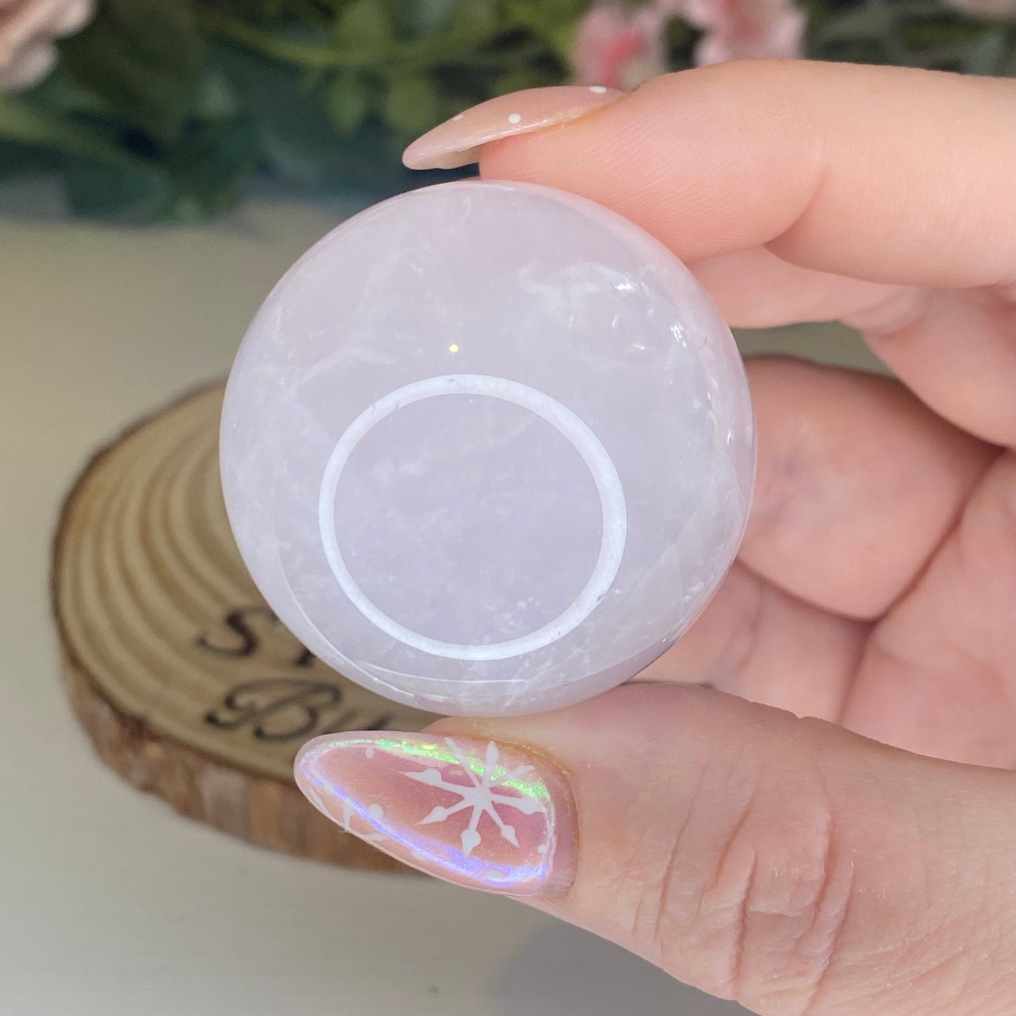 Periwinkle Rose Quartz Spheres