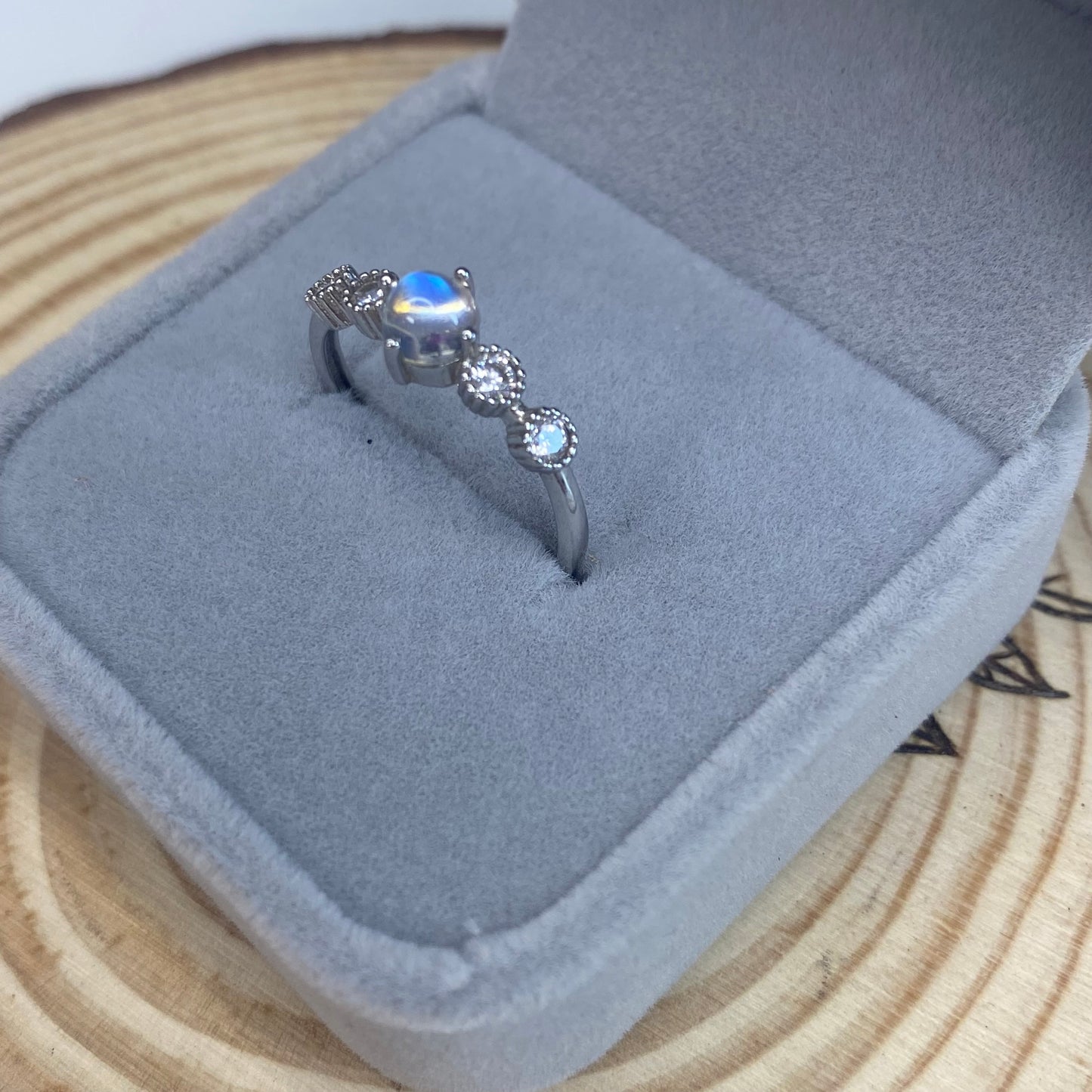 Moonstone S925 Adjustable Ring