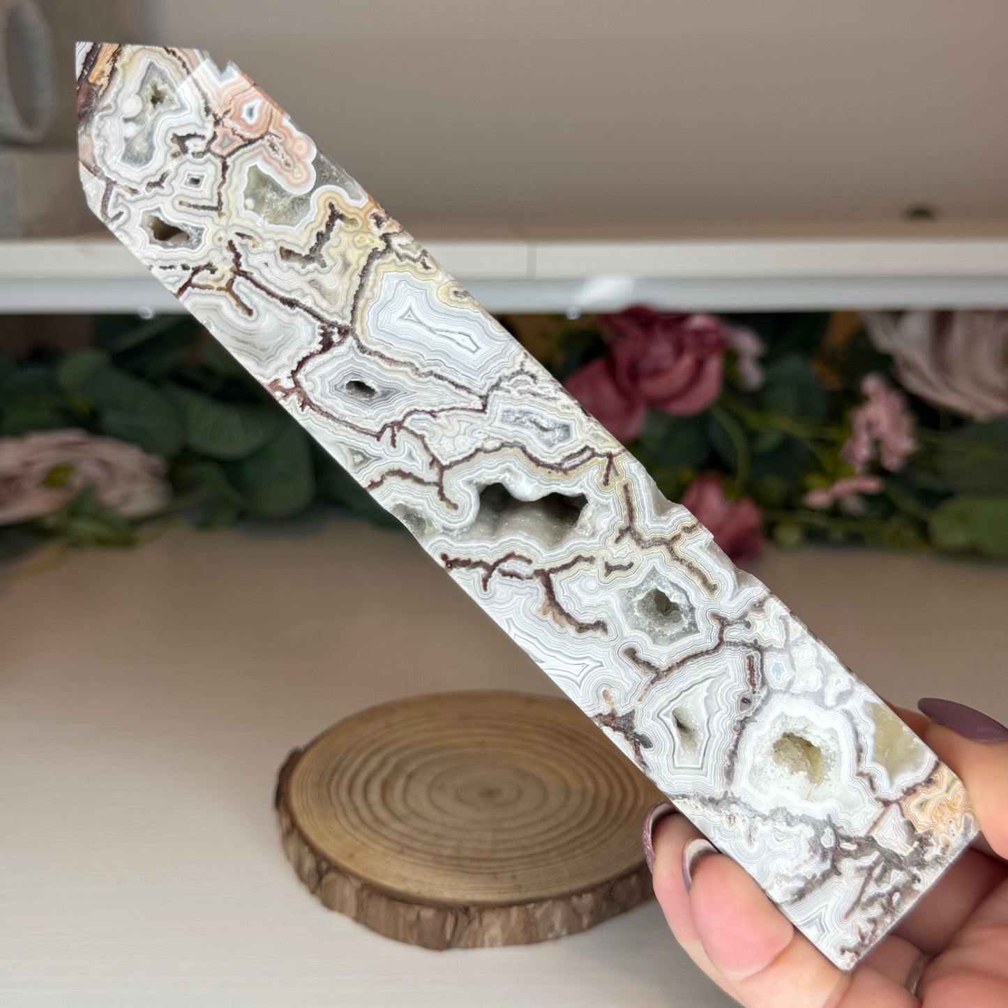 Mexican Lace Agate Statement Tower