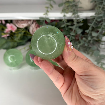 Green Apple Fluorite Spheres