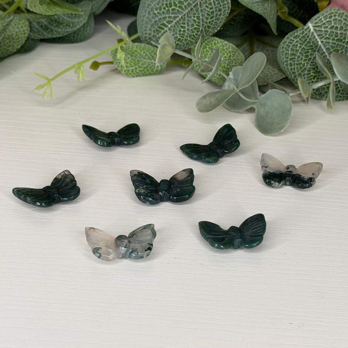 Mini Moss Agate Butterfly