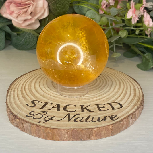 High Quality Optical Honey Calcite Sphere